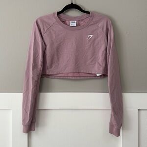 Gymshark Training Cropped Sweater in Light Purple